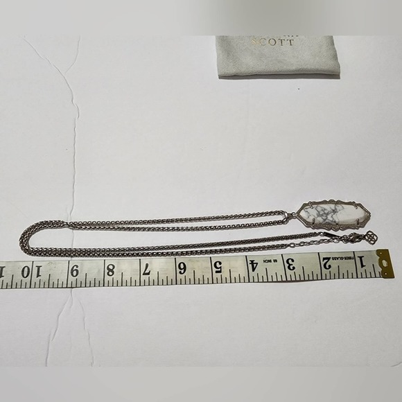 Kendra Scott Frences silver and White Howlite‎ necklace - Picture 5 of 8